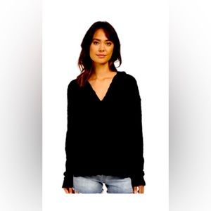 Roxy Juniors All Summer Long Hoodie Knit Stretch Long Sleeve Sweater Sz L